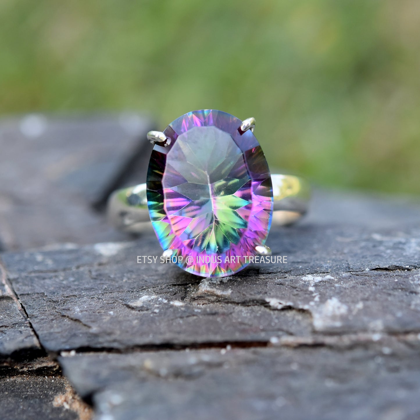 Mastic Topaz Prong Setting Ring