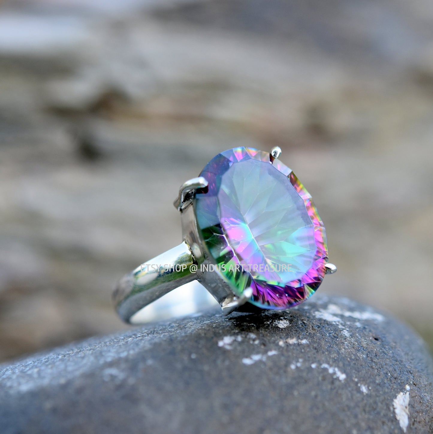 Mastic Topaz Prong Setting Ring