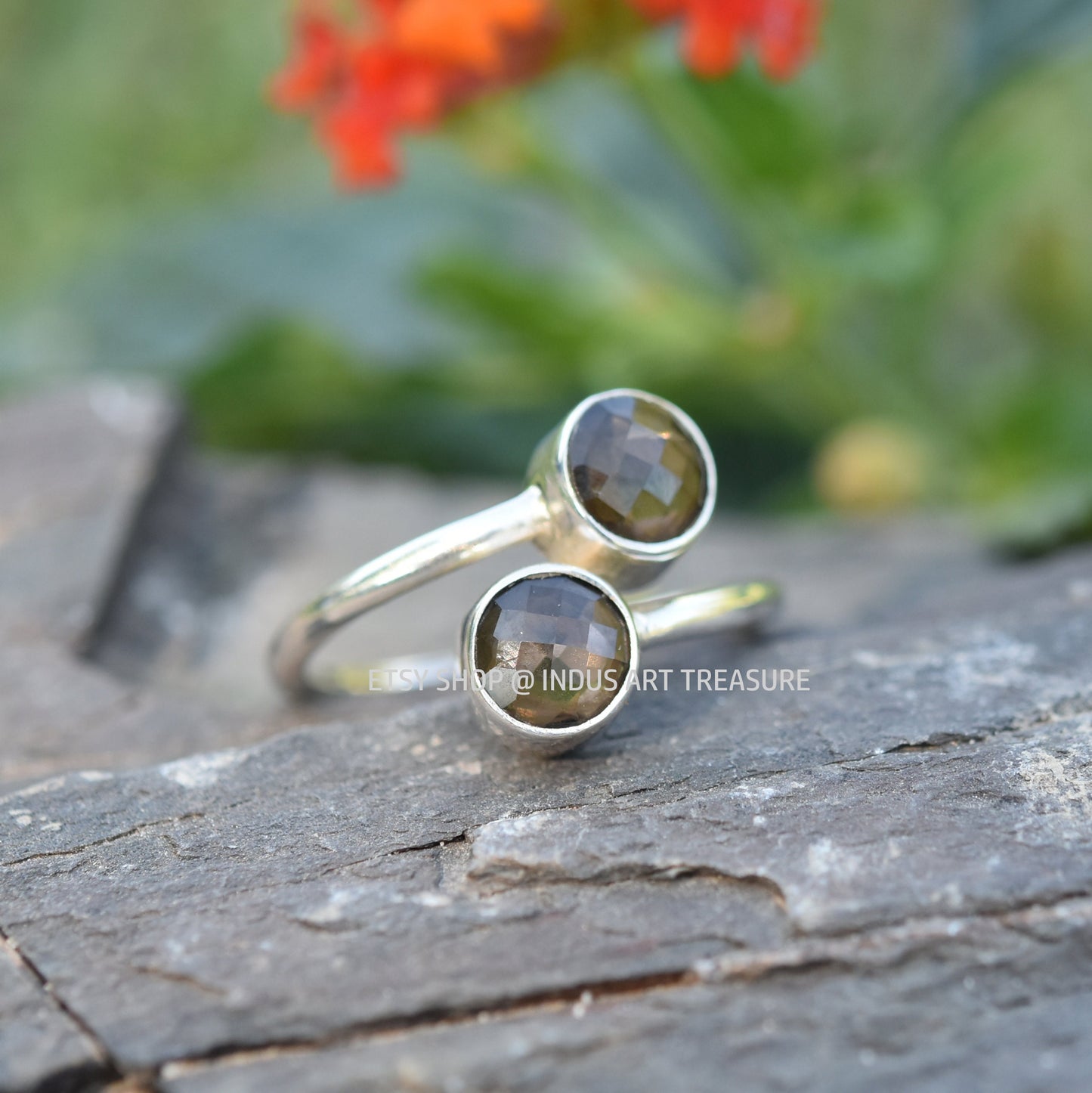Smoky Quartz Coil Ring