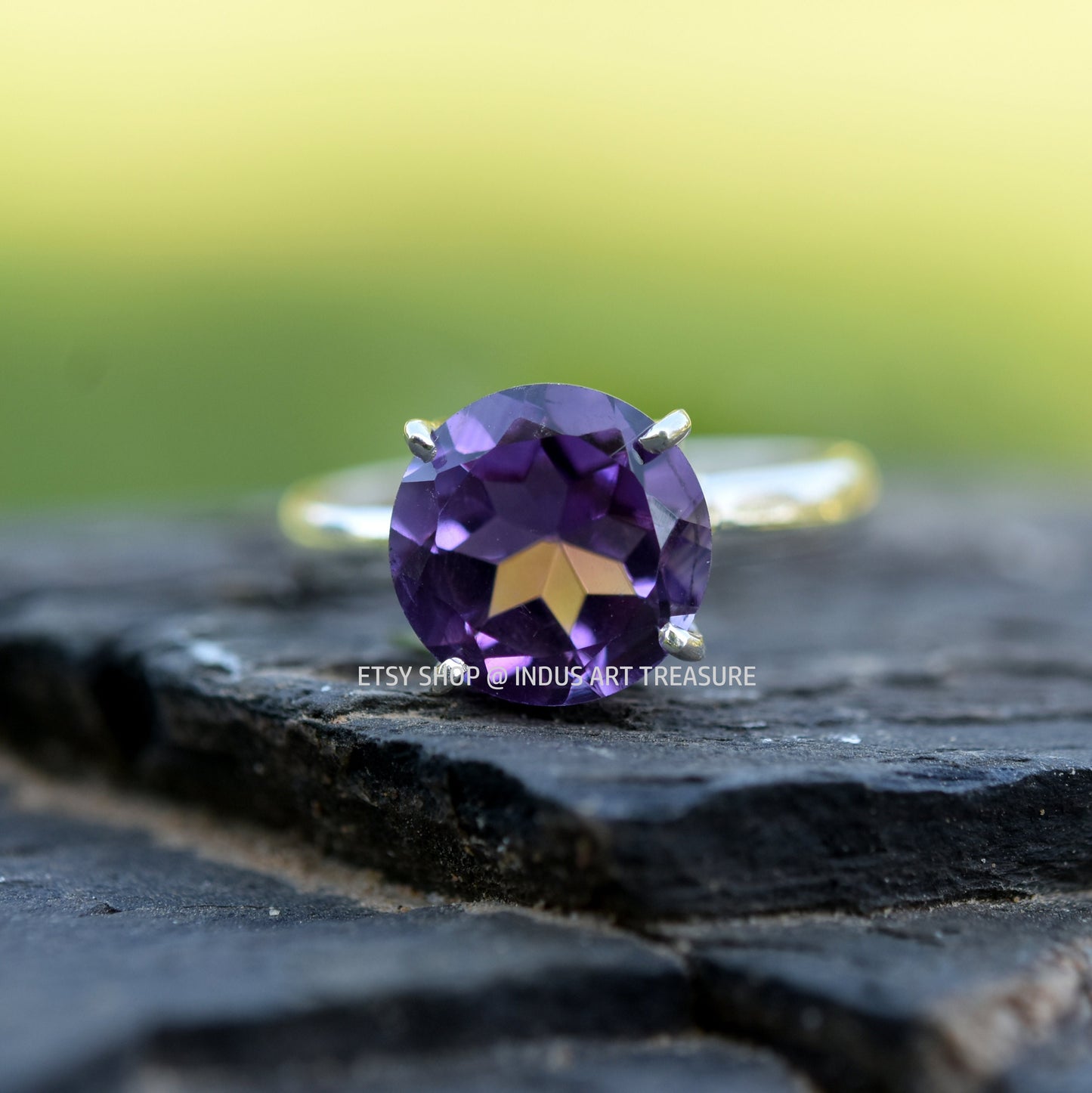 Amethyst Prong Setting Ring