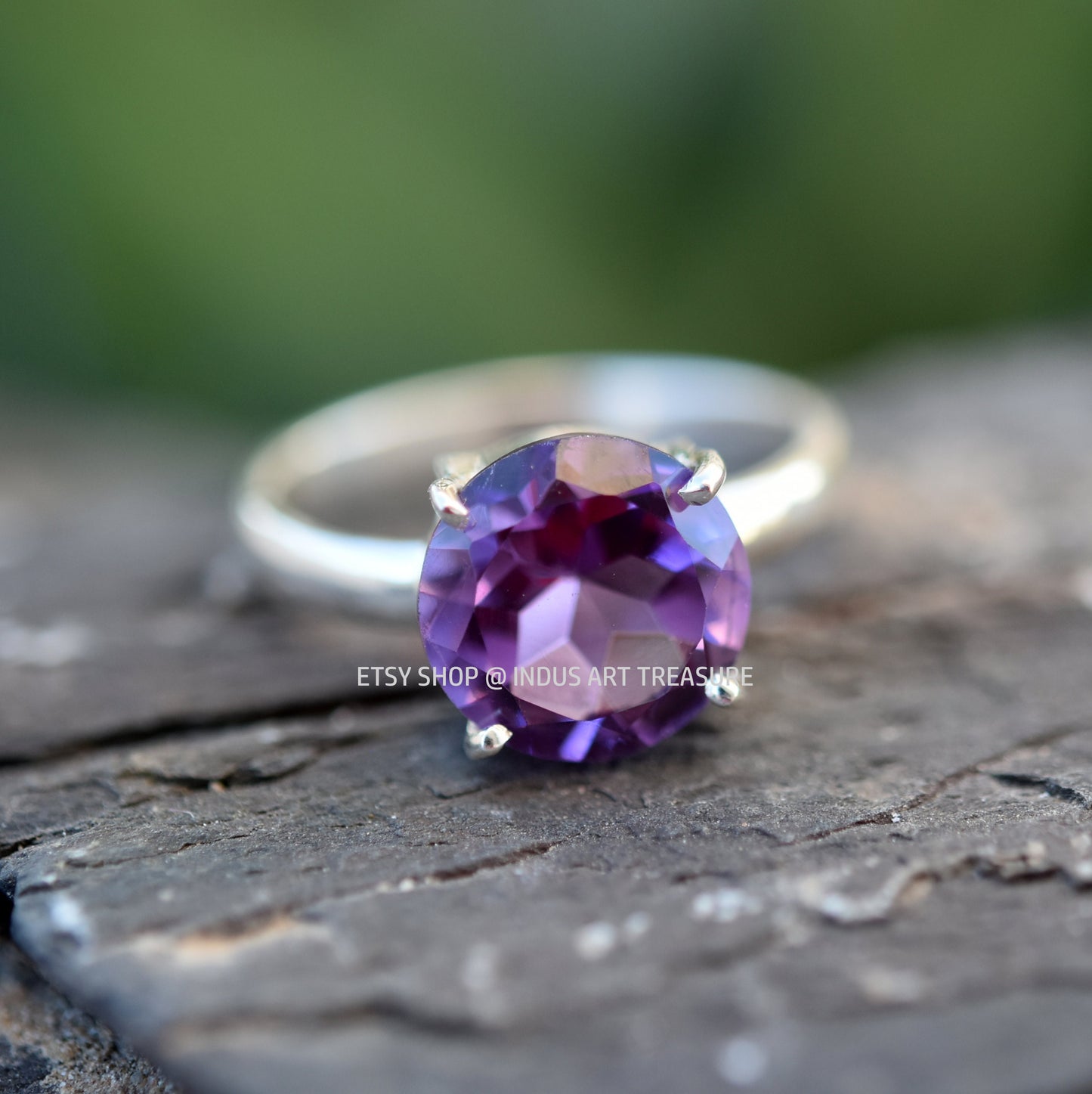 Amethyst Prong Setting Ring