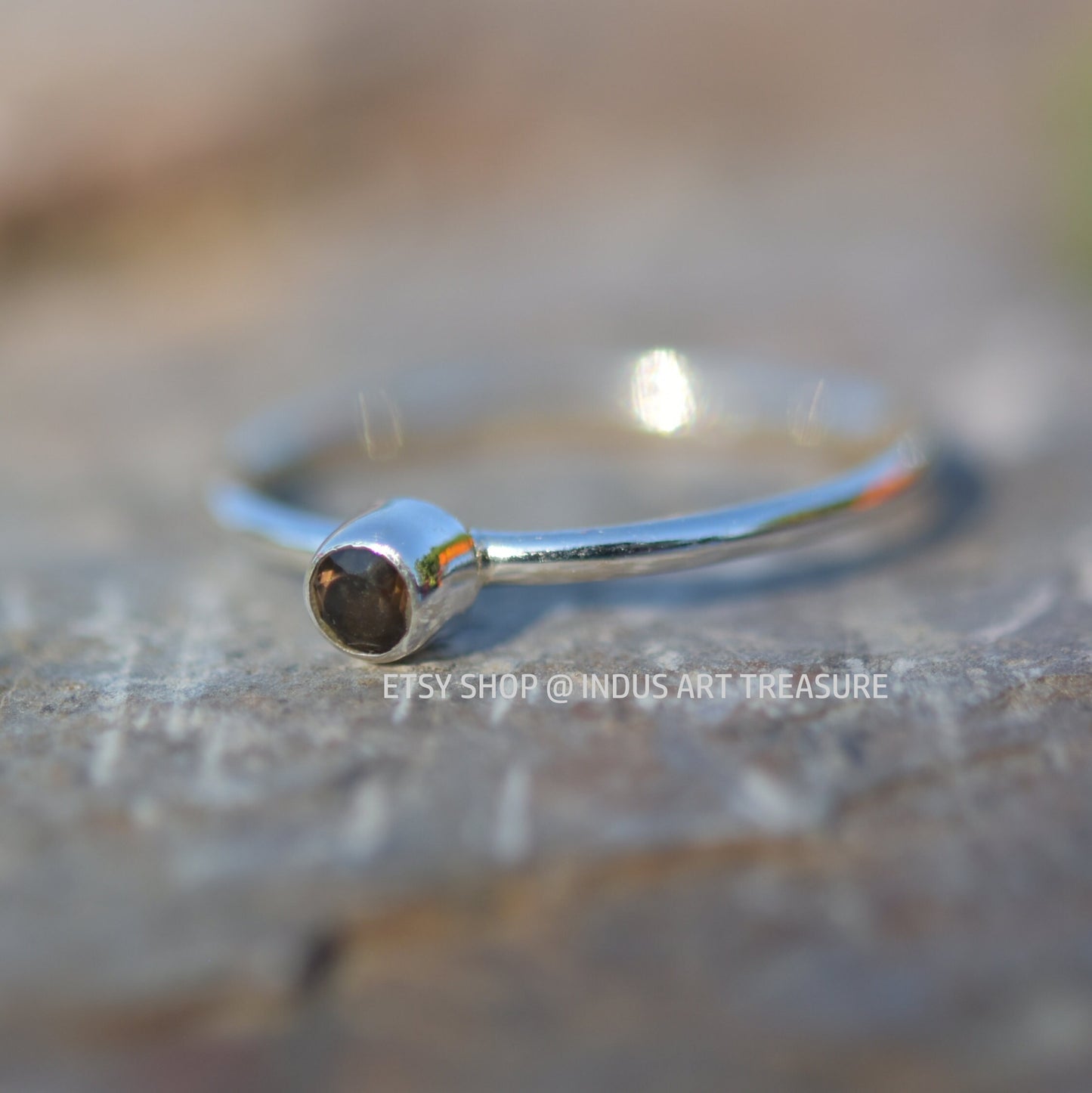 Black Onyx Dainty Ring