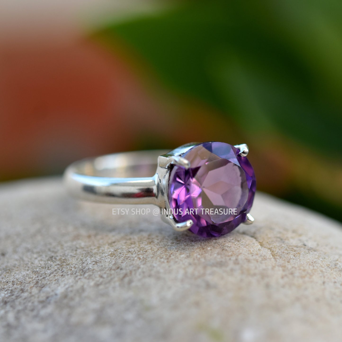 Amethyst Prong Setting Ring