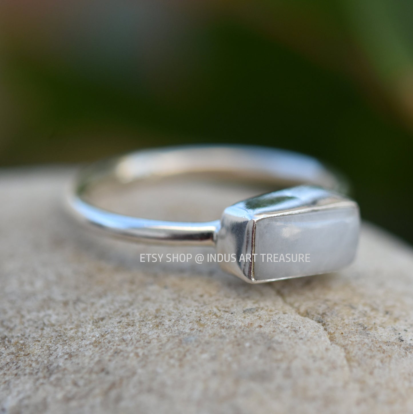 White Quartz Dainty Ring