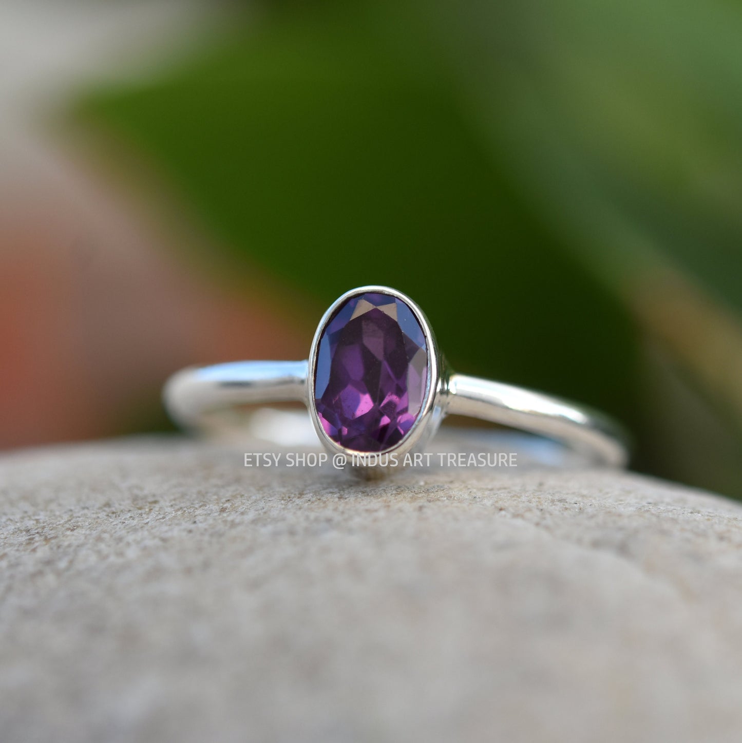 Amethyst Silver Ring