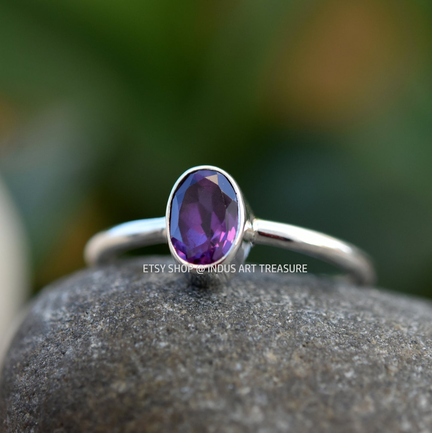 Amethyst Silver Ring