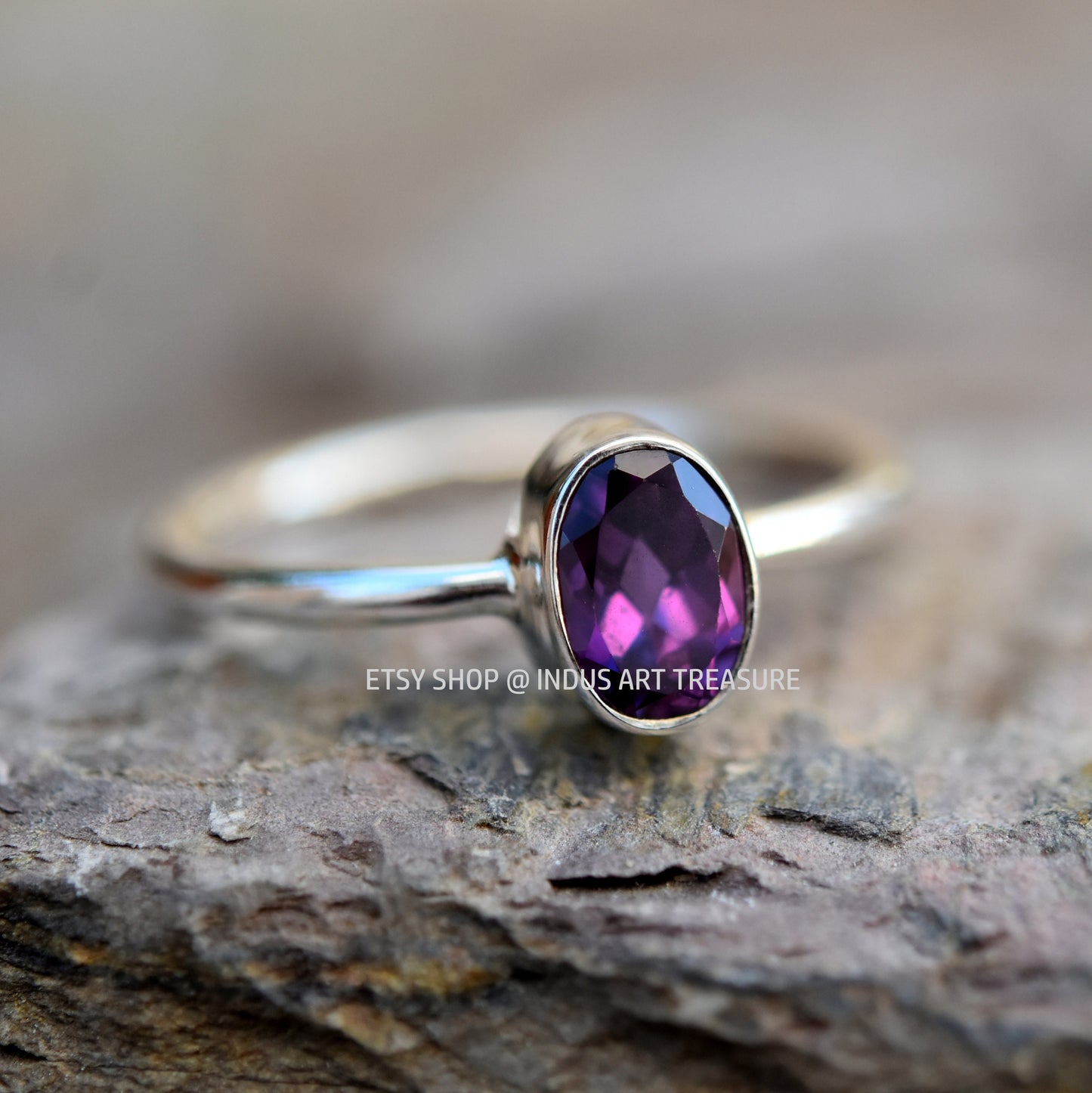 Amethyst Silver Ring