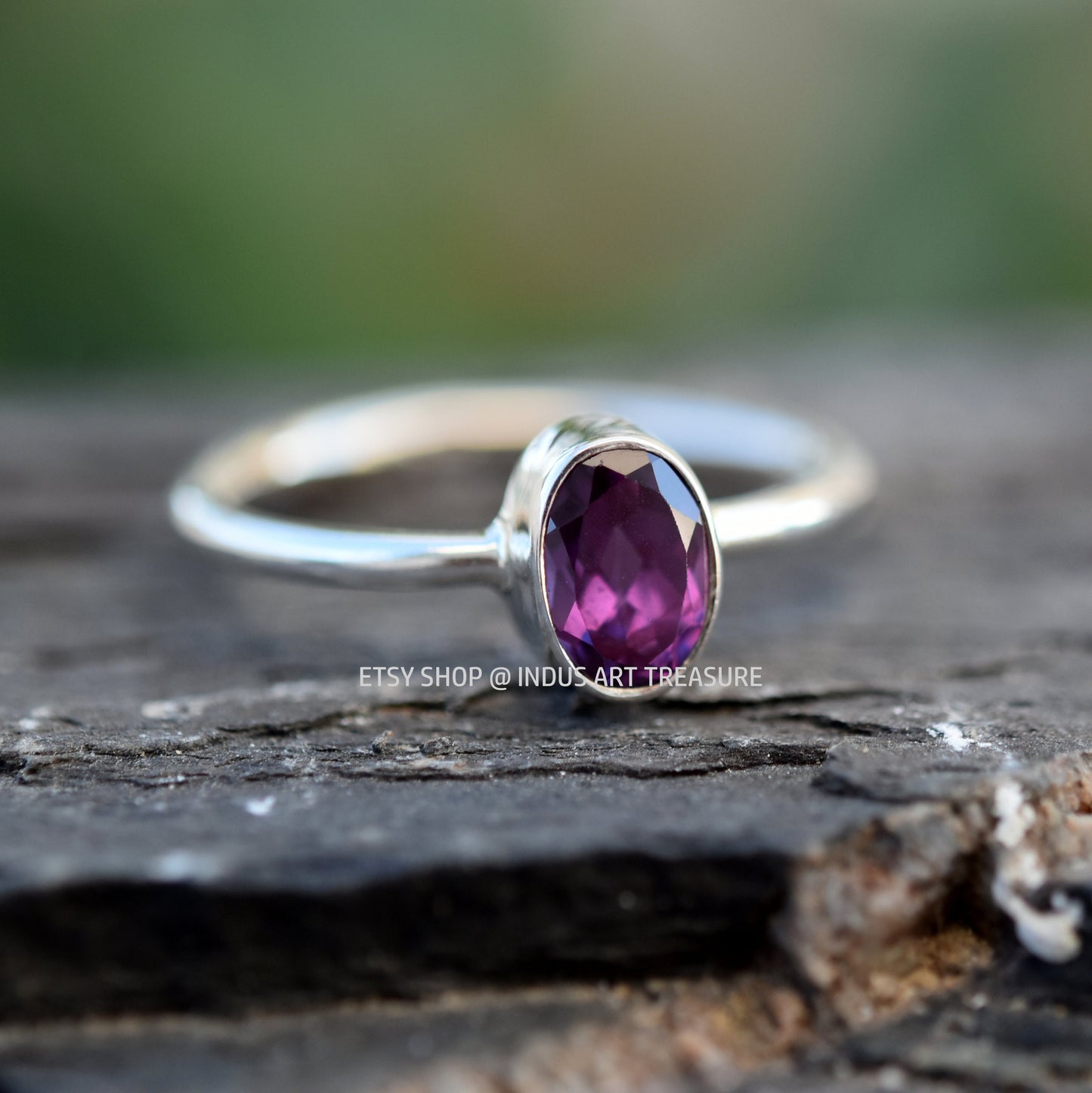 Amethyst Silver Ring