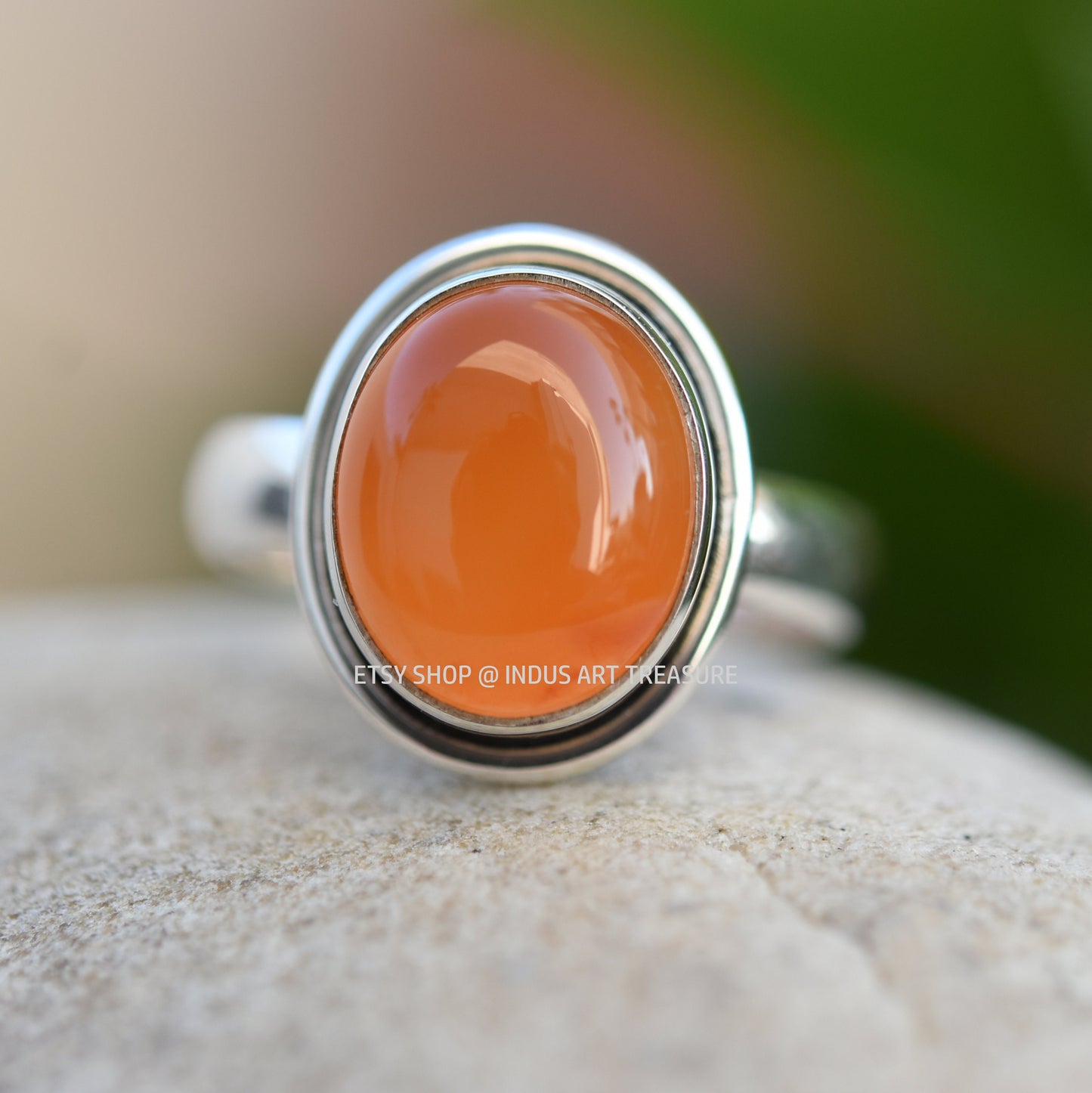 Orange Carnelian Ring
