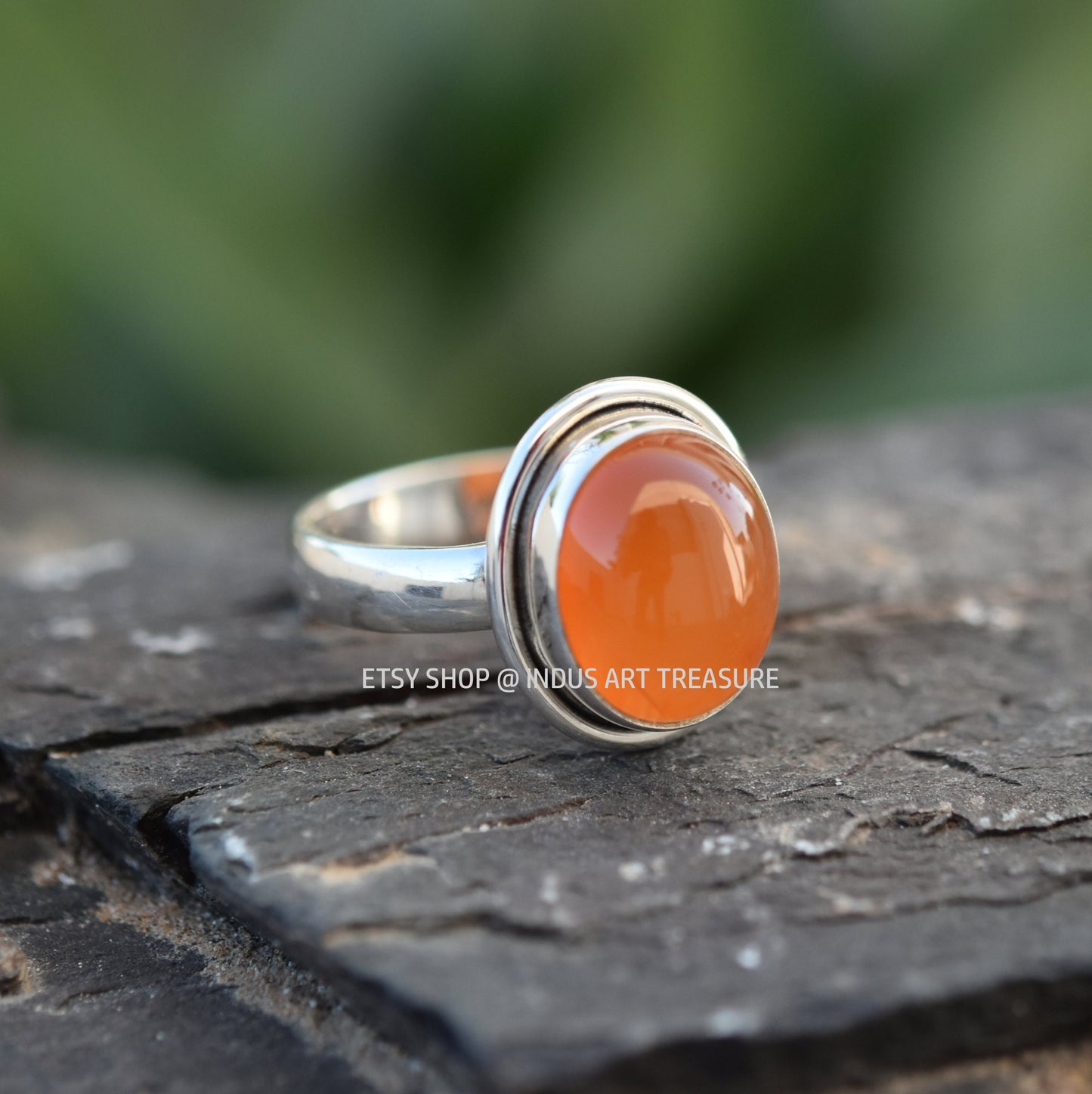 Orange Carnelian Ring