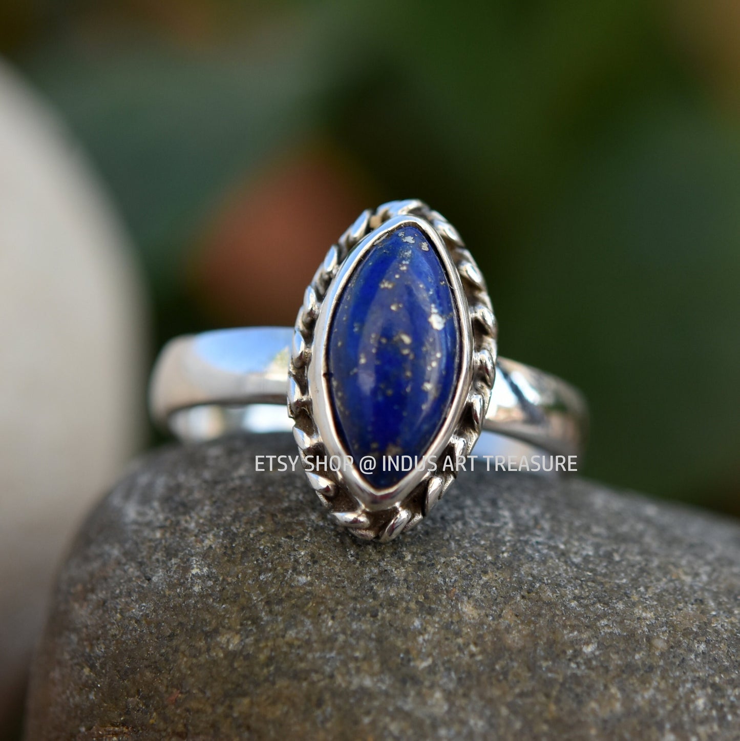 Lapis Marquise Ring