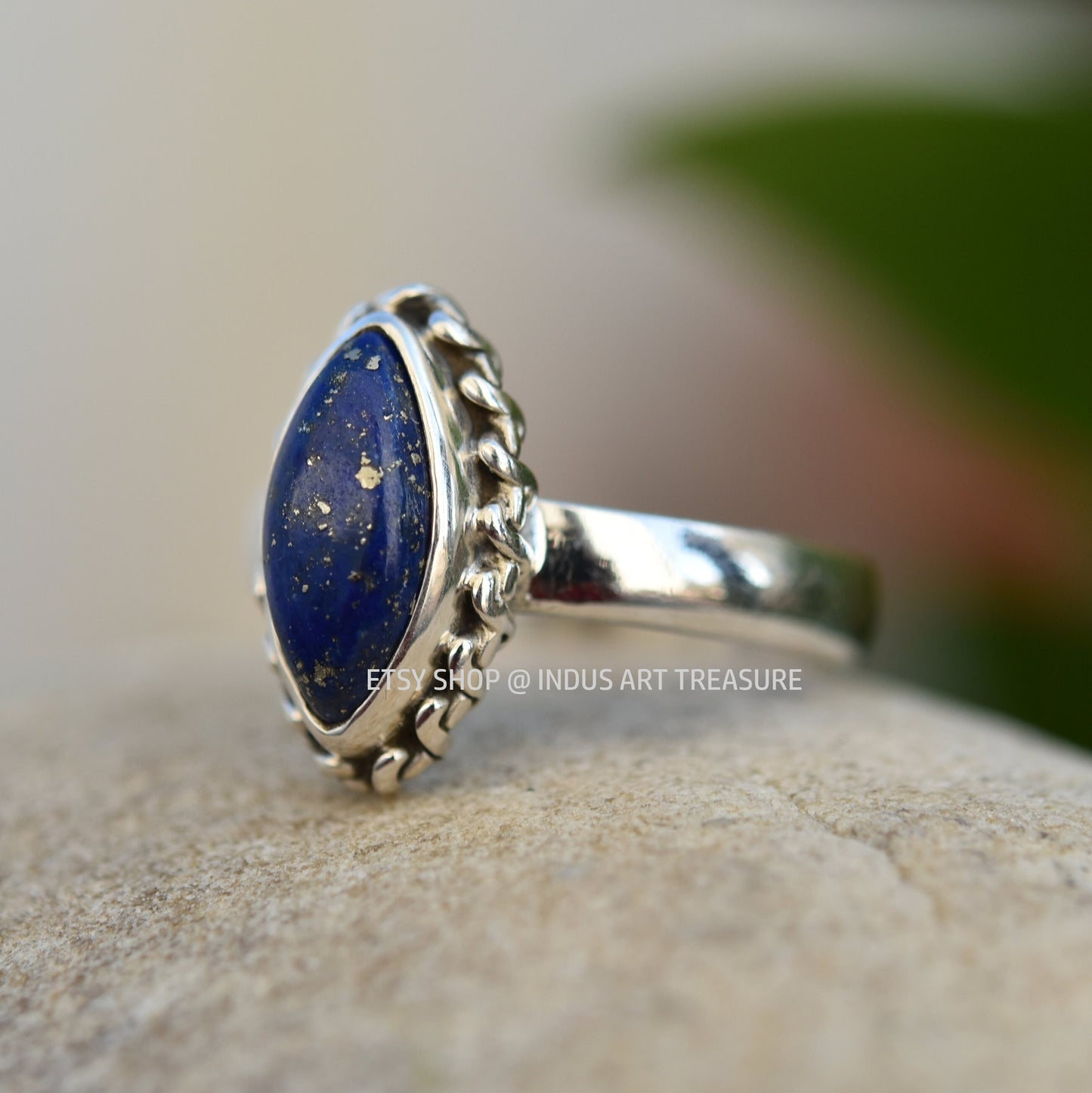 Lapis Marquise Ring