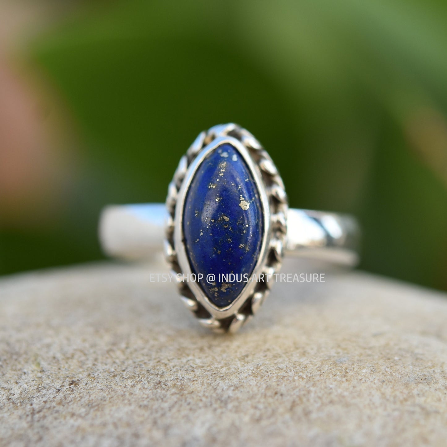Lapis Marquise Ring