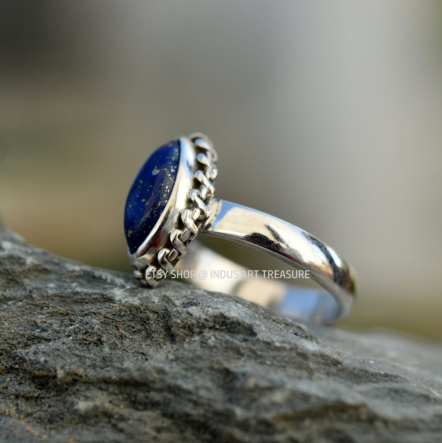 Lapis Marquise Ring