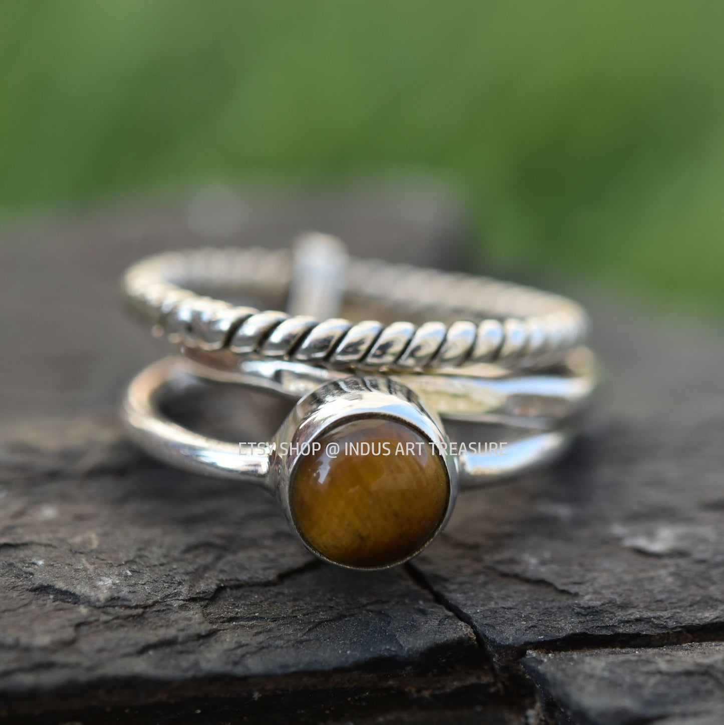 Tiger Eye Stacking Ring Set