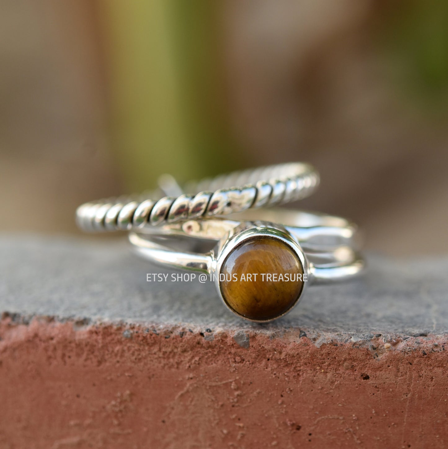 Tiger Eye Stacking Ring Set