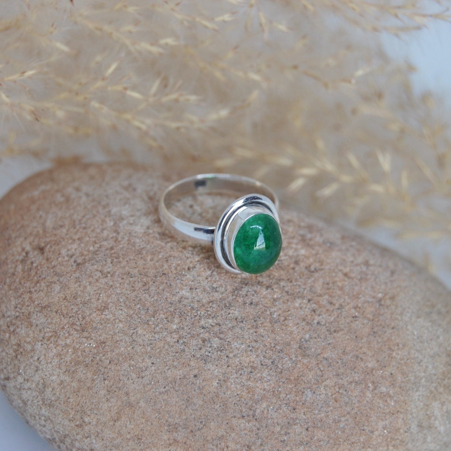 Healing Jade Stone Ring,