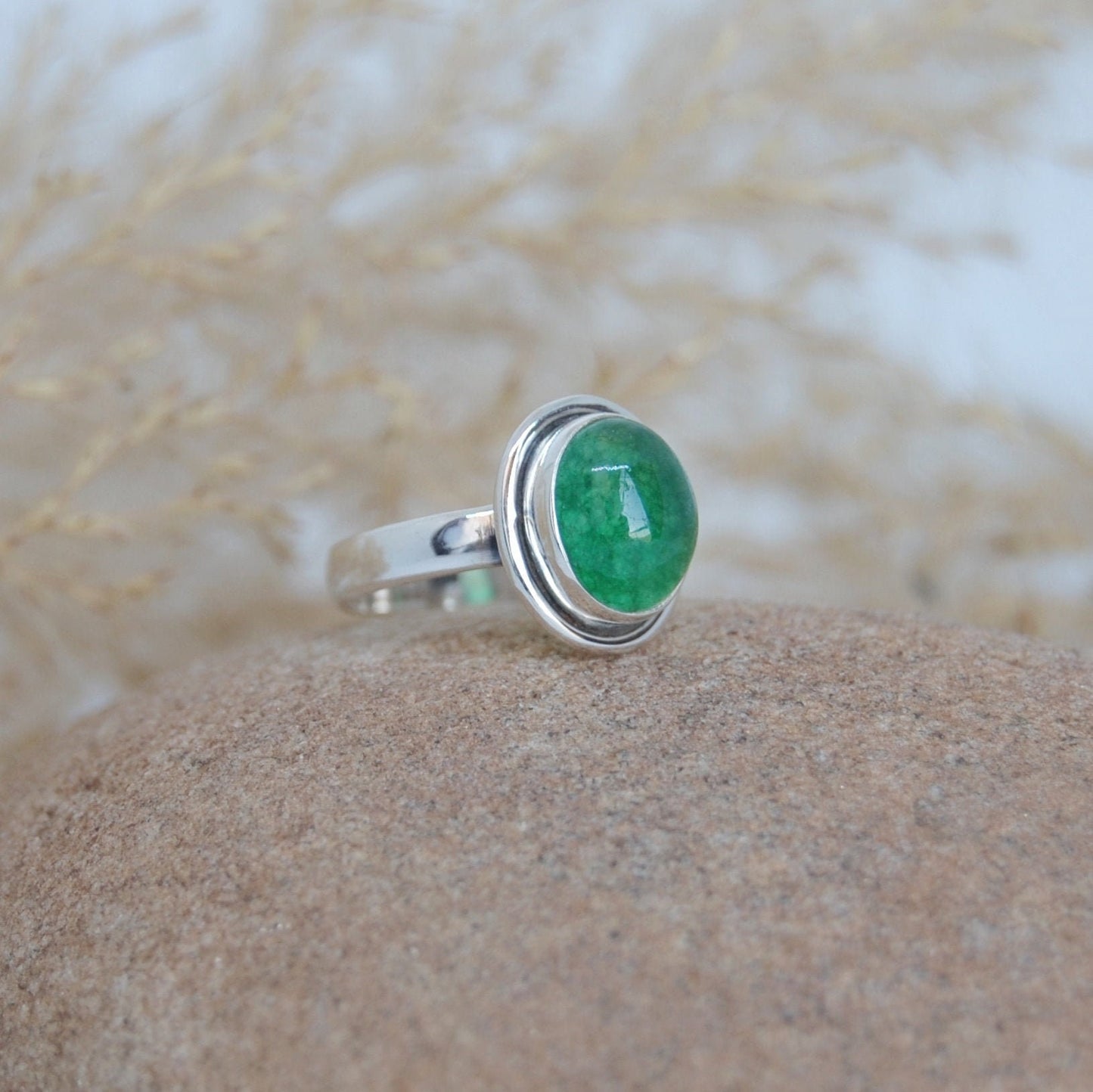 Healing Jade Stone Ring,
