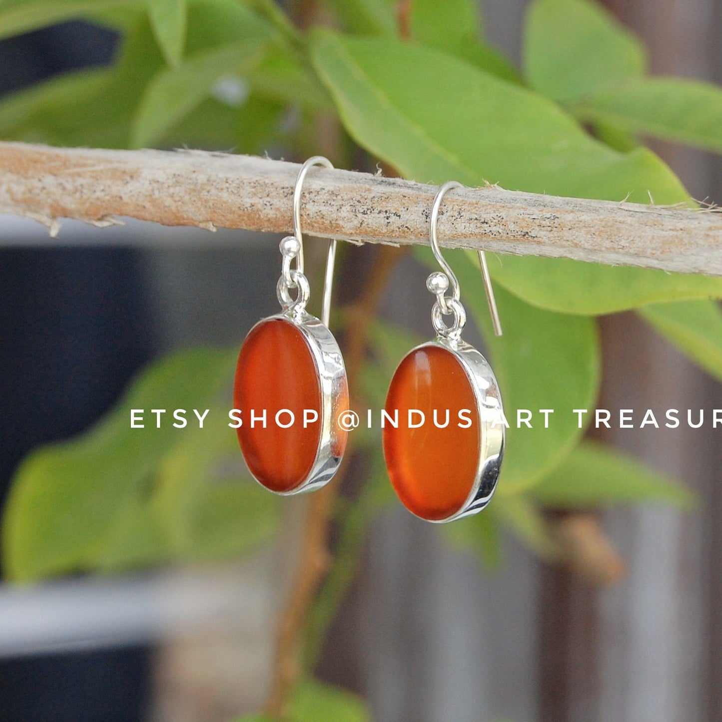Orange Carnelian Earrings