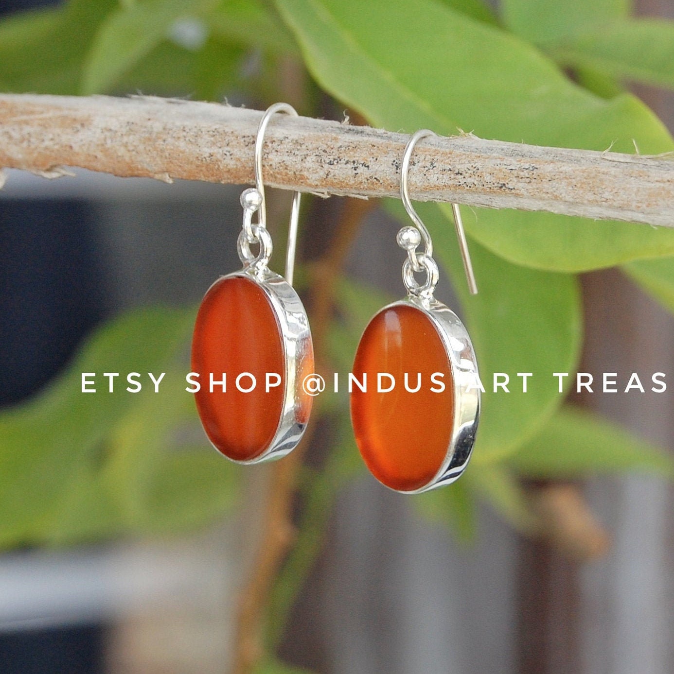 Orange Carnelian Earrings
