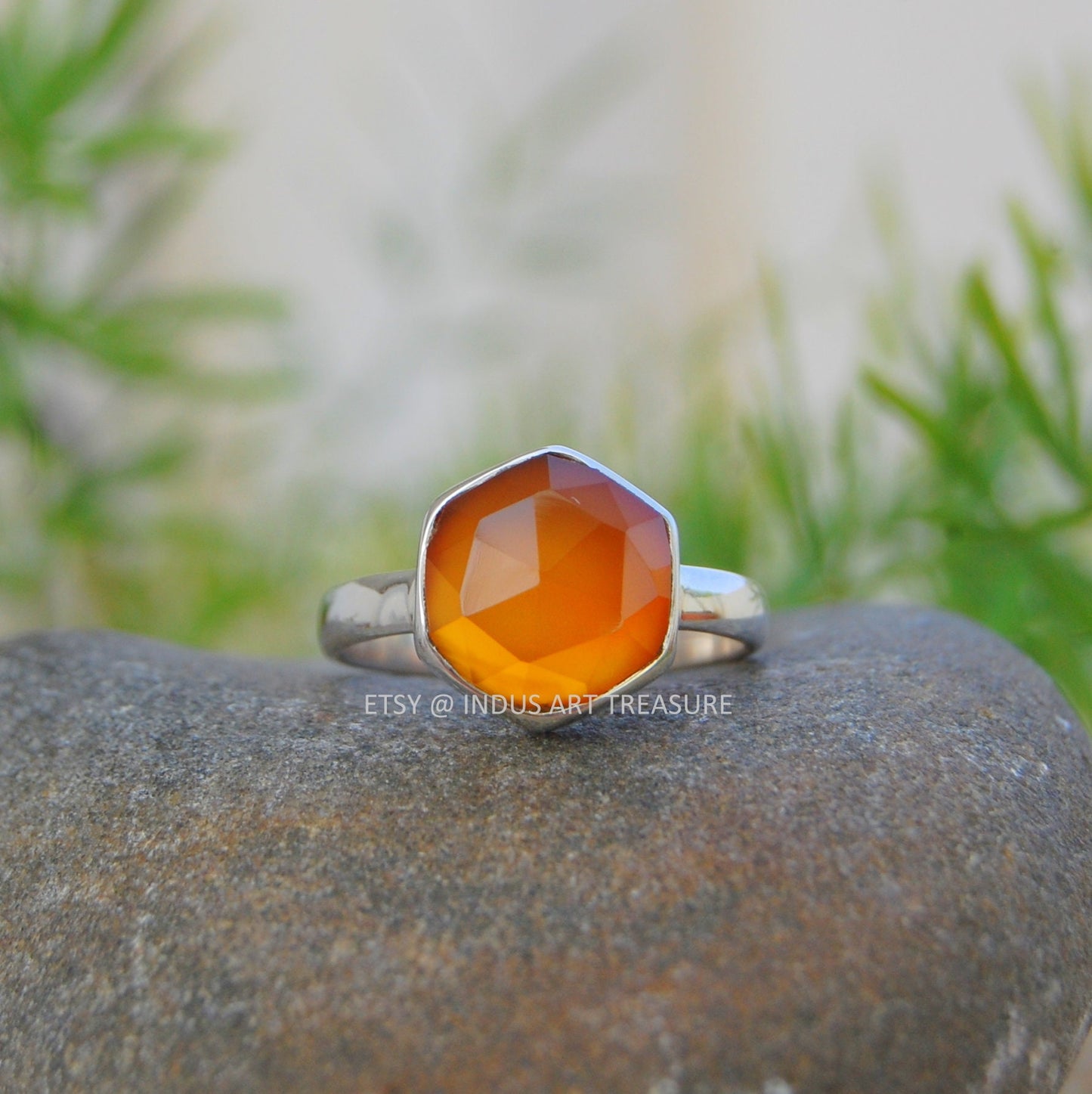 Orange Carnelian Ring