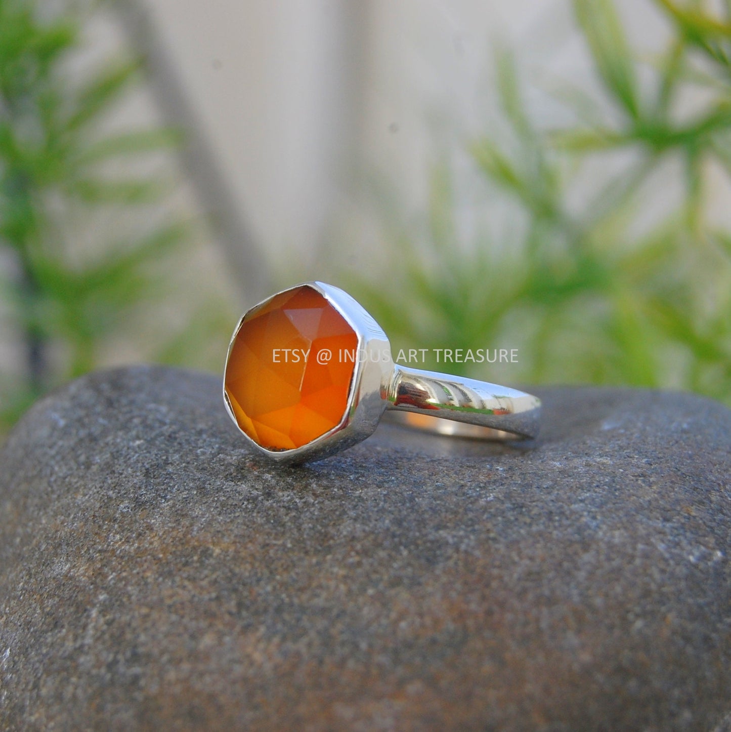 Orange Carnelian Ring