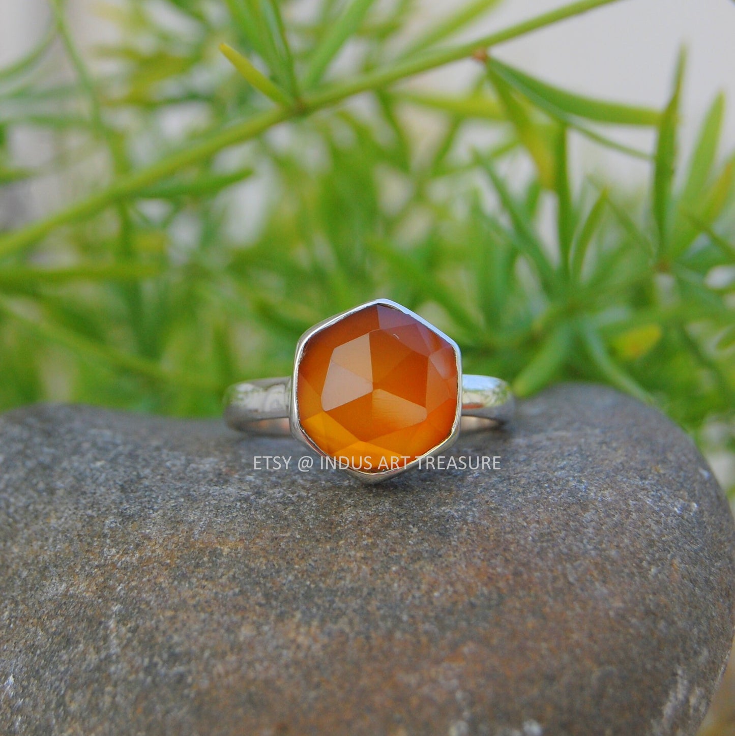 Orange Carnelian Ring