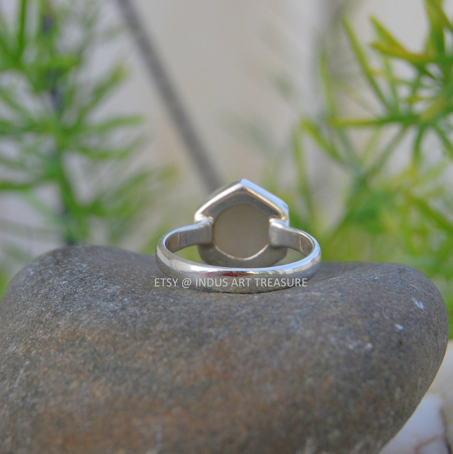 Gray Moonstone Dainty Ring
