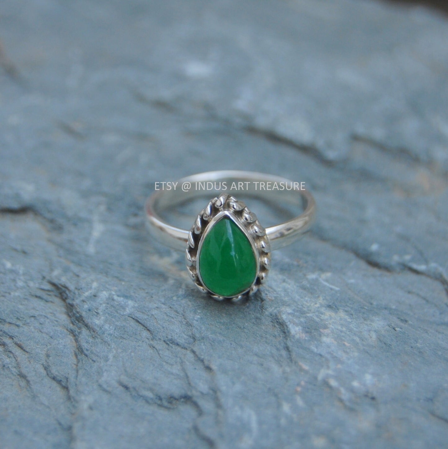 Green Jade Stone Ring