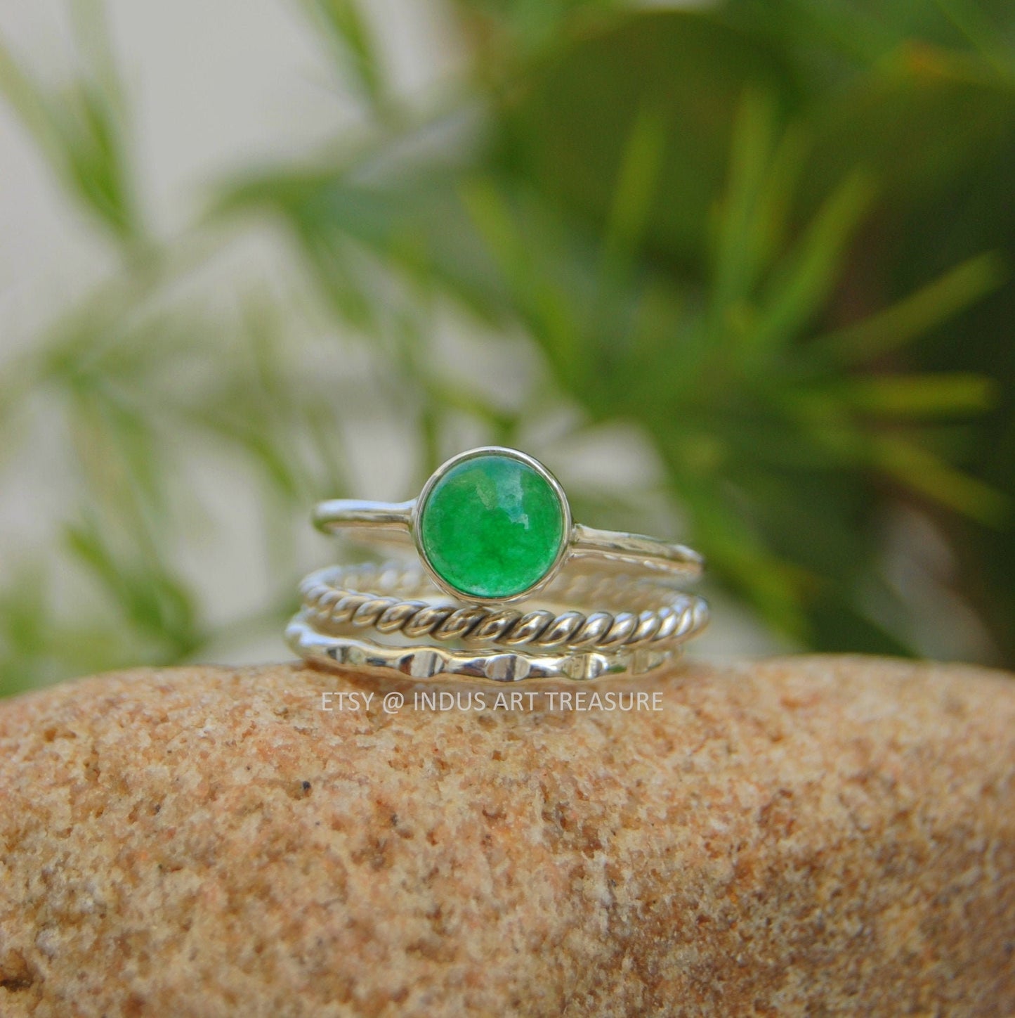 Jade Stacking Ring Set