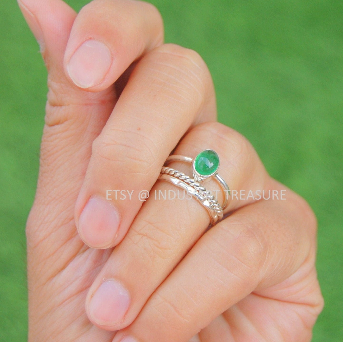 Jade Stacking Ring Set