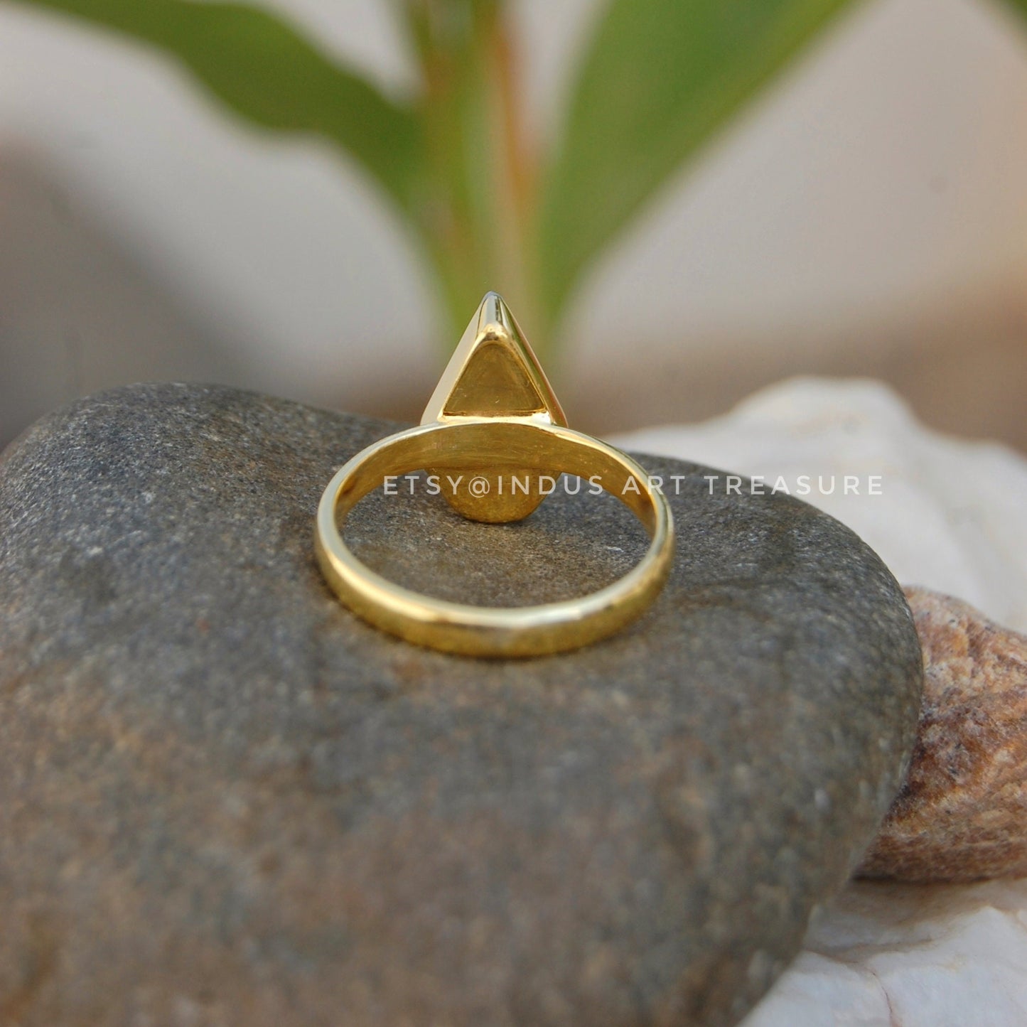 Rainbow Moonstone Kite Gold Ring