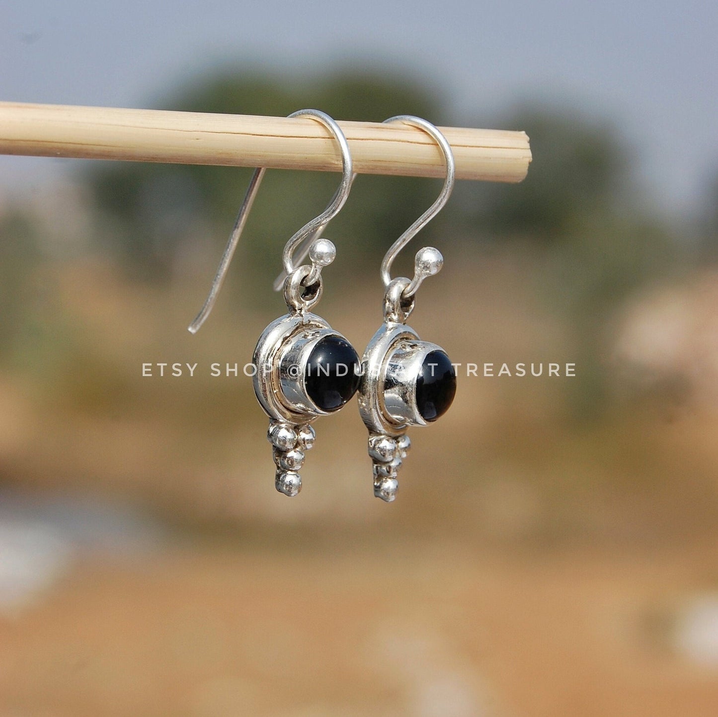 Black Onyx Boho Earrings