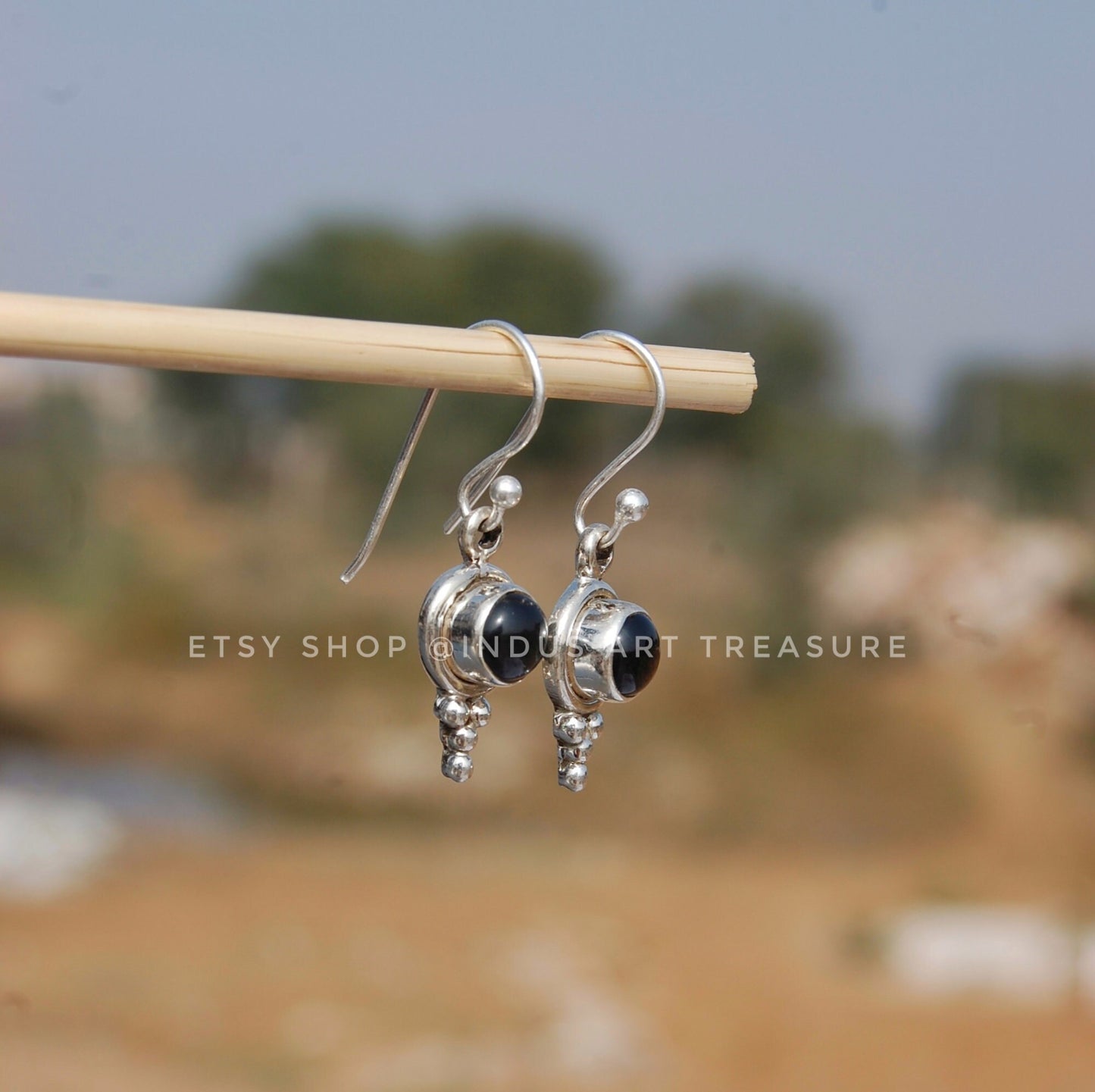 Black Onyx Boho Earrings