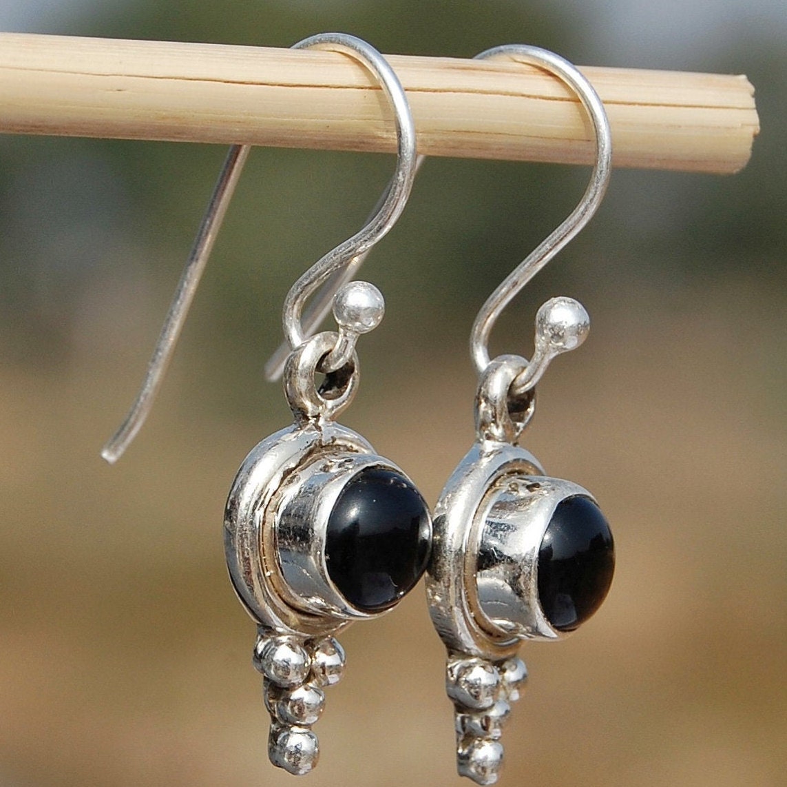 Black Onyx Boho Earrings