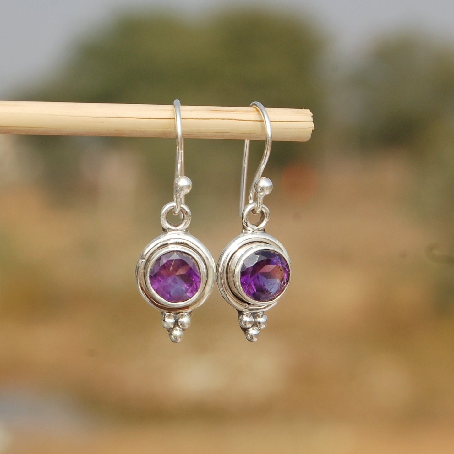 Purple Amethyst Earrings