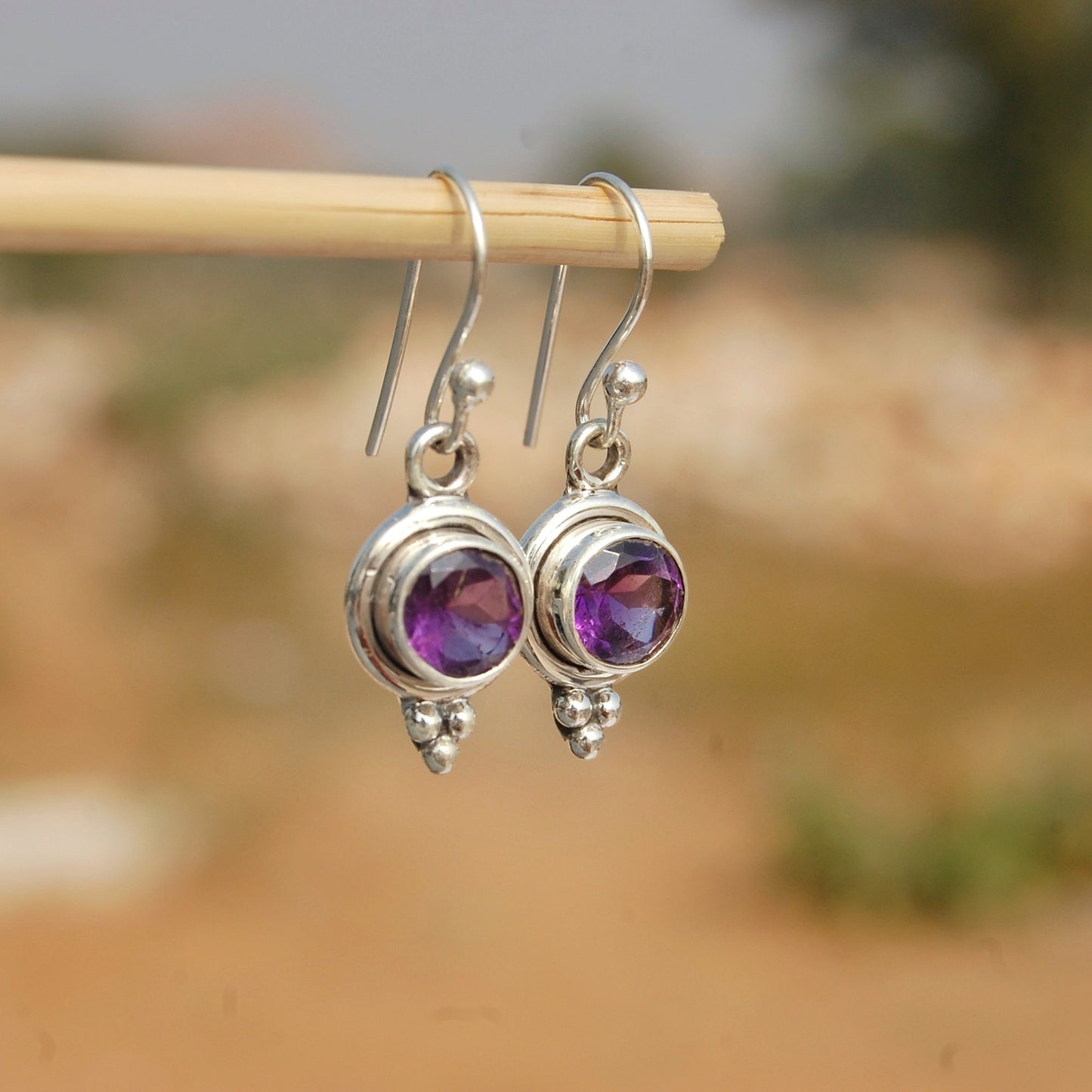 Purple Amethyst Earrings