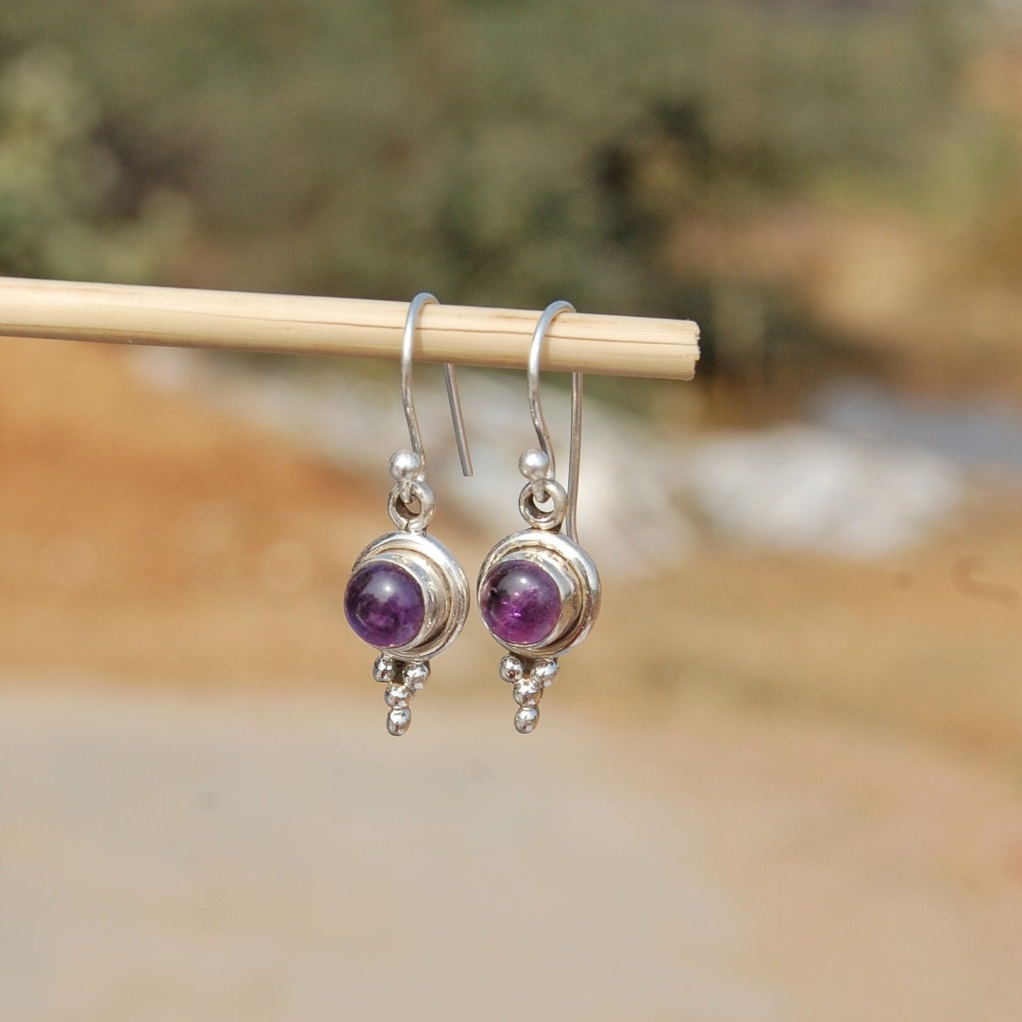 Amethyst Boho Earrings