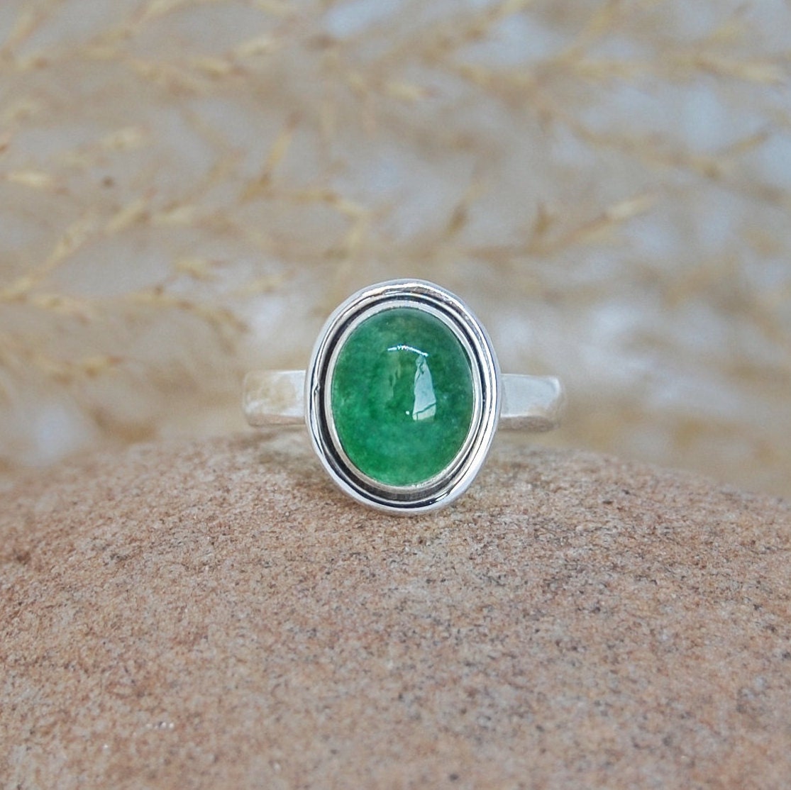 Healing Jade Stone Ring,