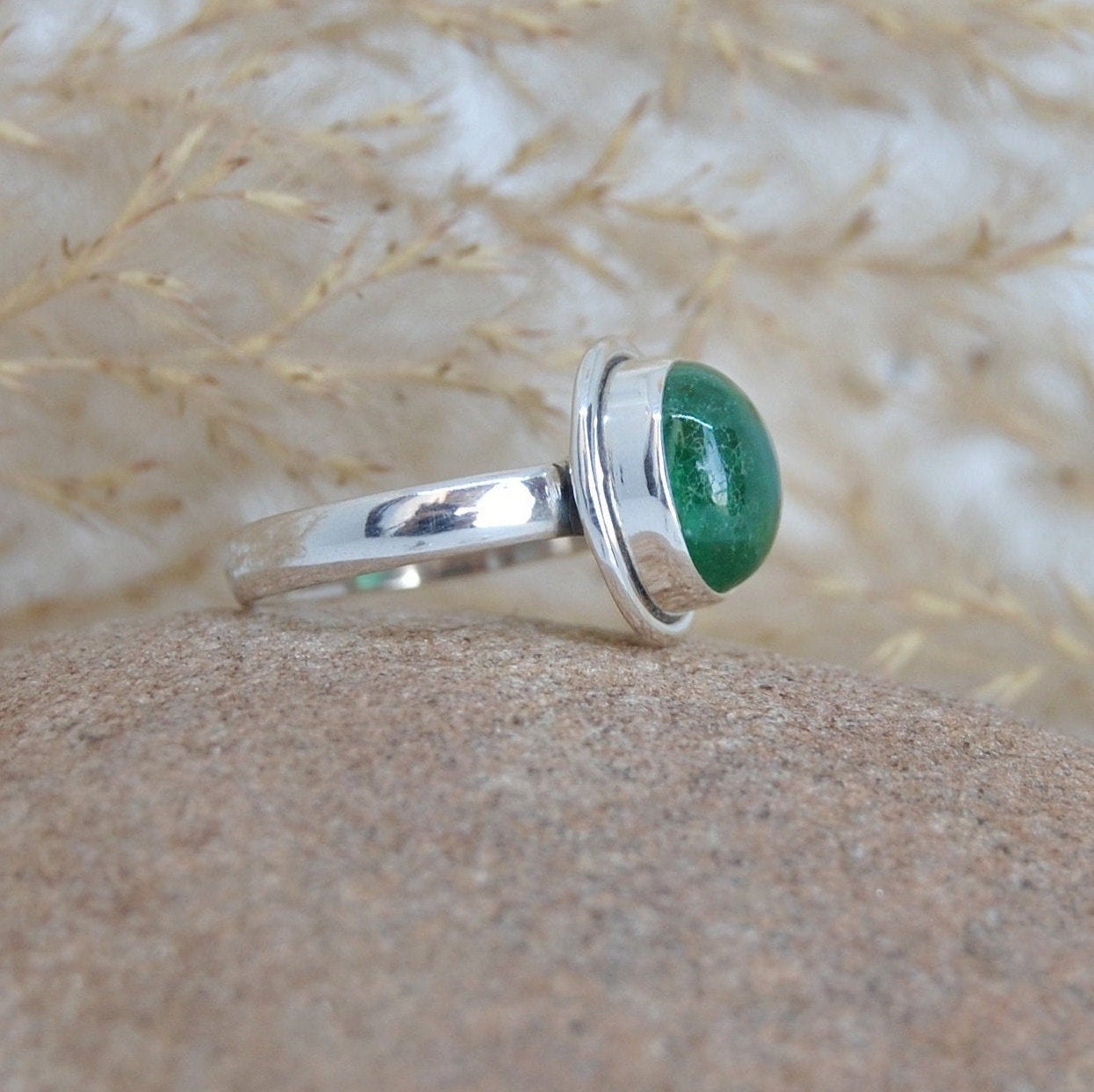 Healing Jade Stone Ring,