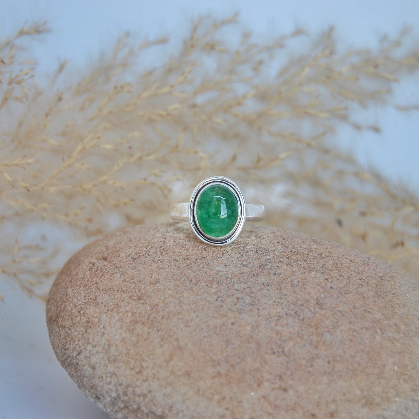 Healing Jade Stone Ring,