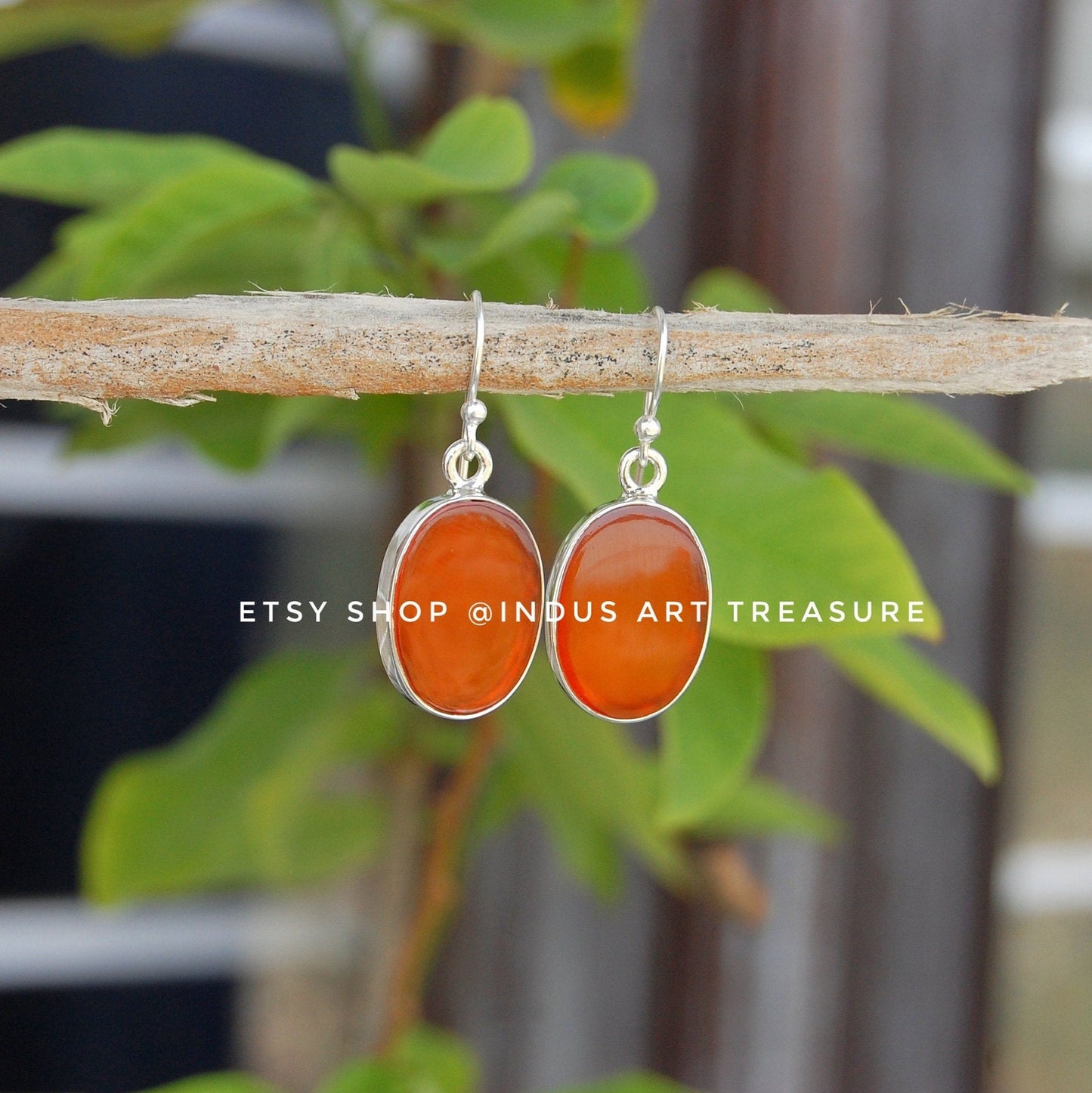 Orange Carnelian Earrings
