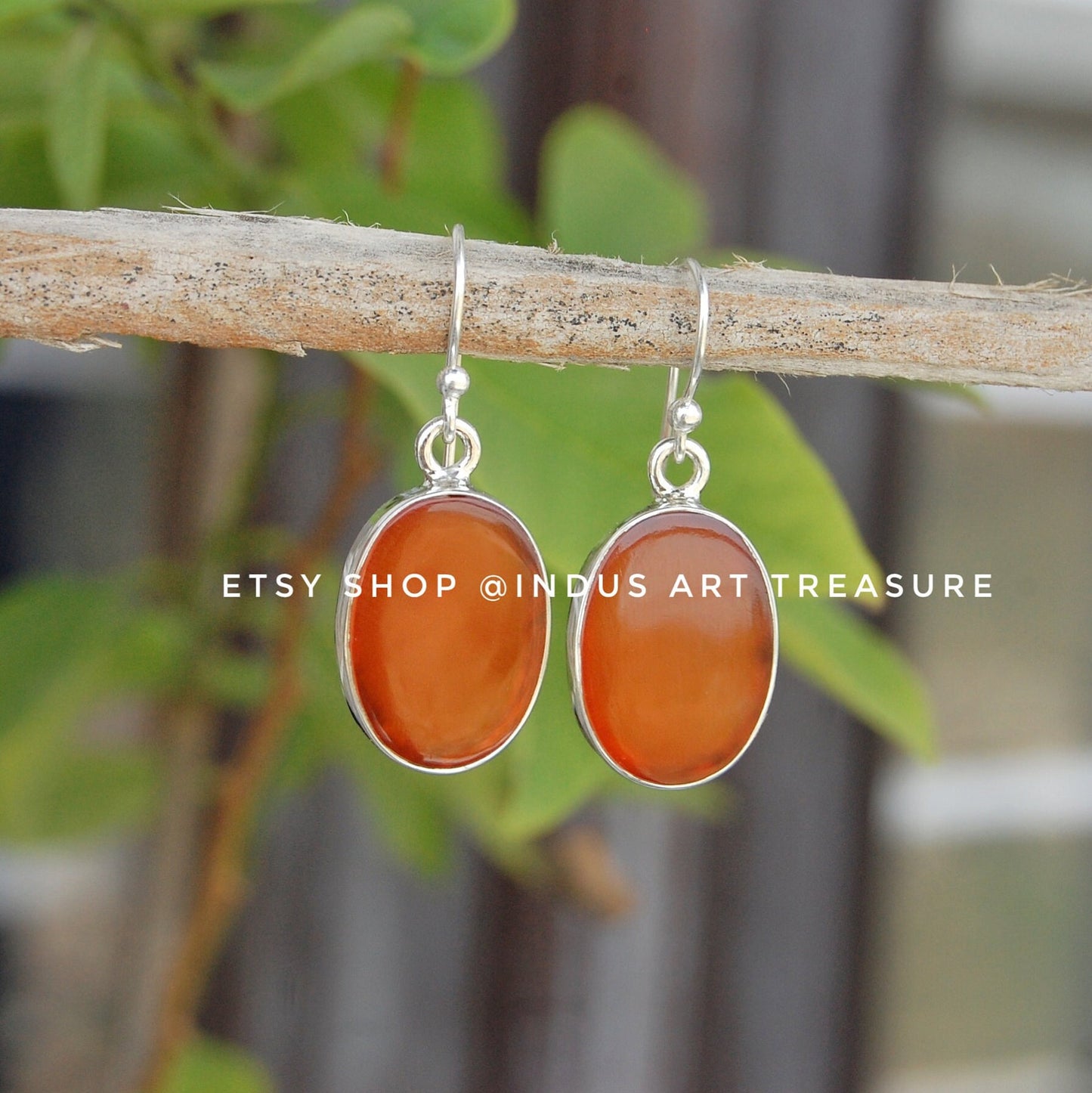Orange Carnelian Earrings