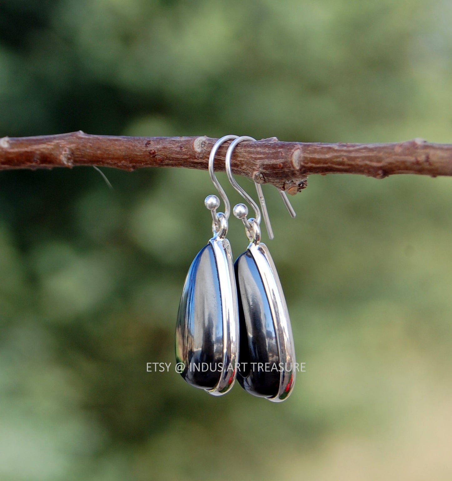 Hematite Drop Earrings