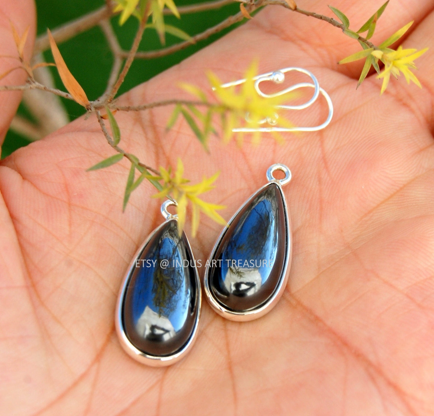 Hematite Drop Earrings