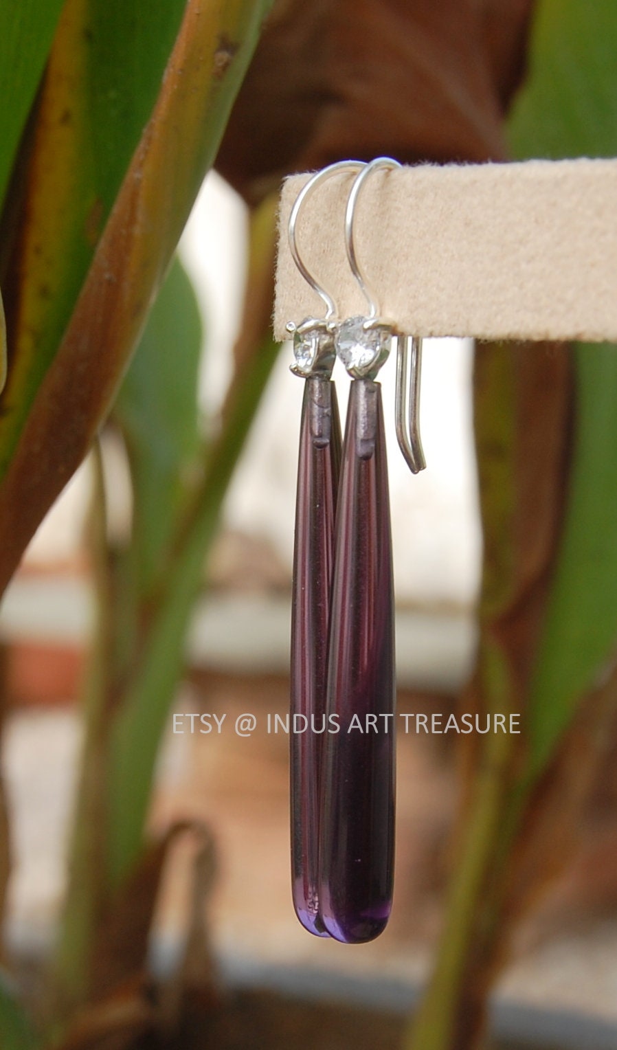 Smoky Quartz 50mm Long Drop Earrings