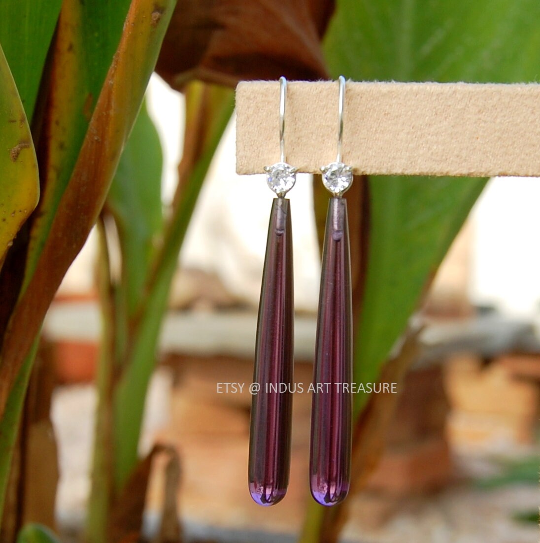 Smoky Quartz 50mm Long Drop Earrings