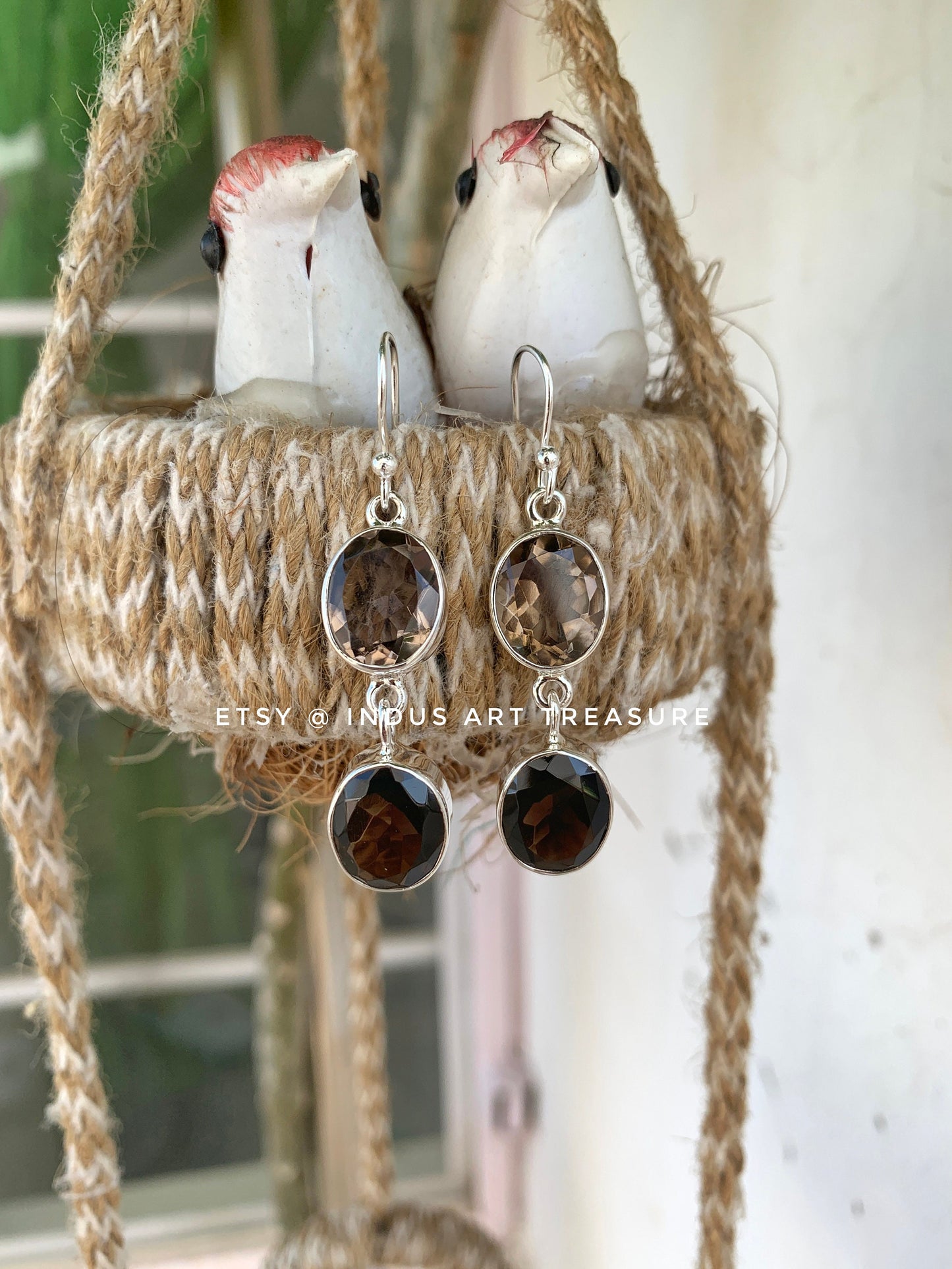 Smoky Quartz Dangle Earrings