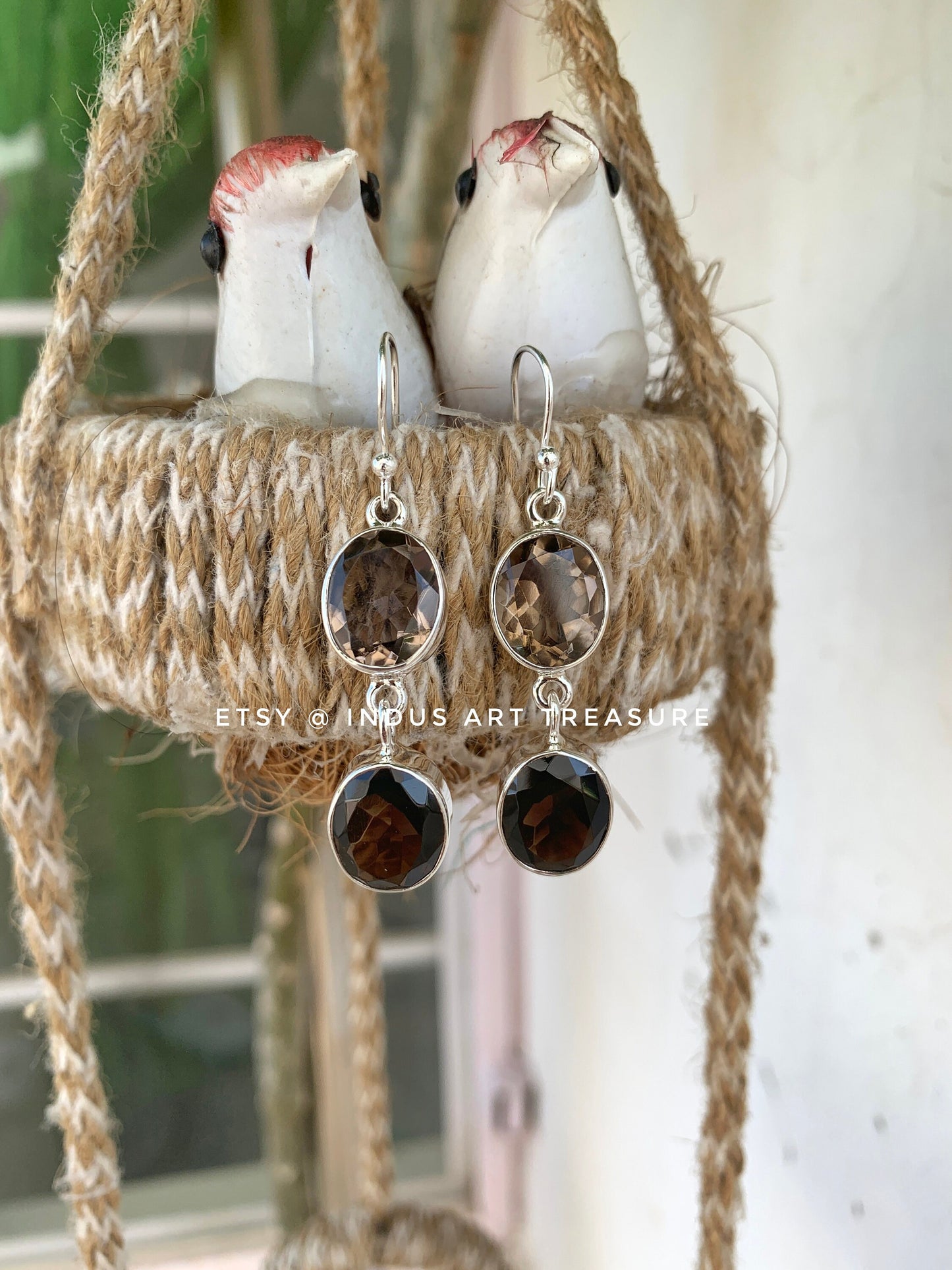 Smoky Quartz Dangle Earrings