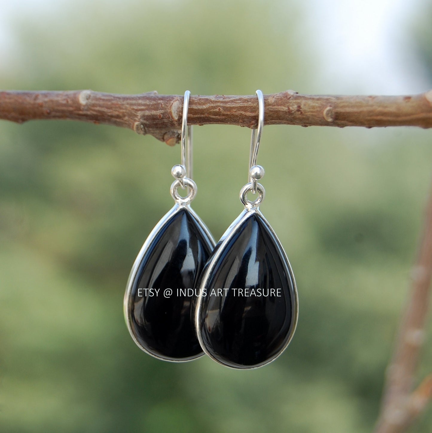 Black Onyx Drop Earrings